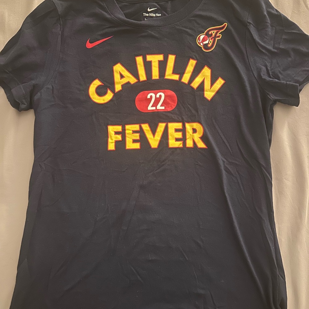 Nike Navy Tee with Red and Yellow Graphic, size small